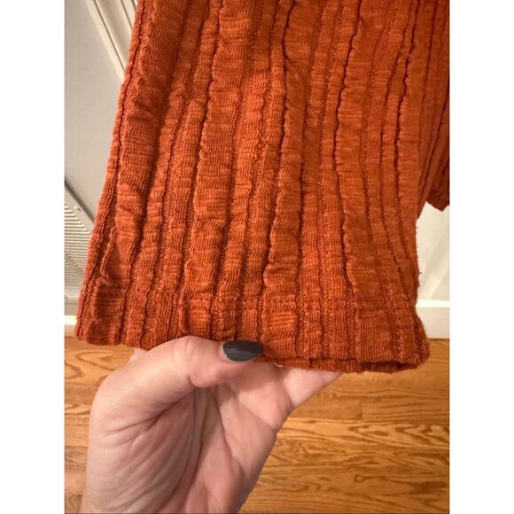 Soft Surroundings Goldie Back Button Rust Orange Tunic Top sz 3X EUC - Picture 6 of 9